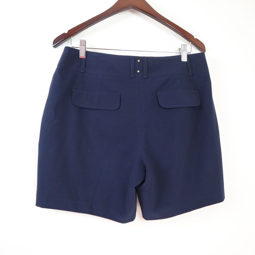Vintage Cache Size 8 Crepe Woven Shorts Studded Detail Navy Blue - Picture 5 of 8